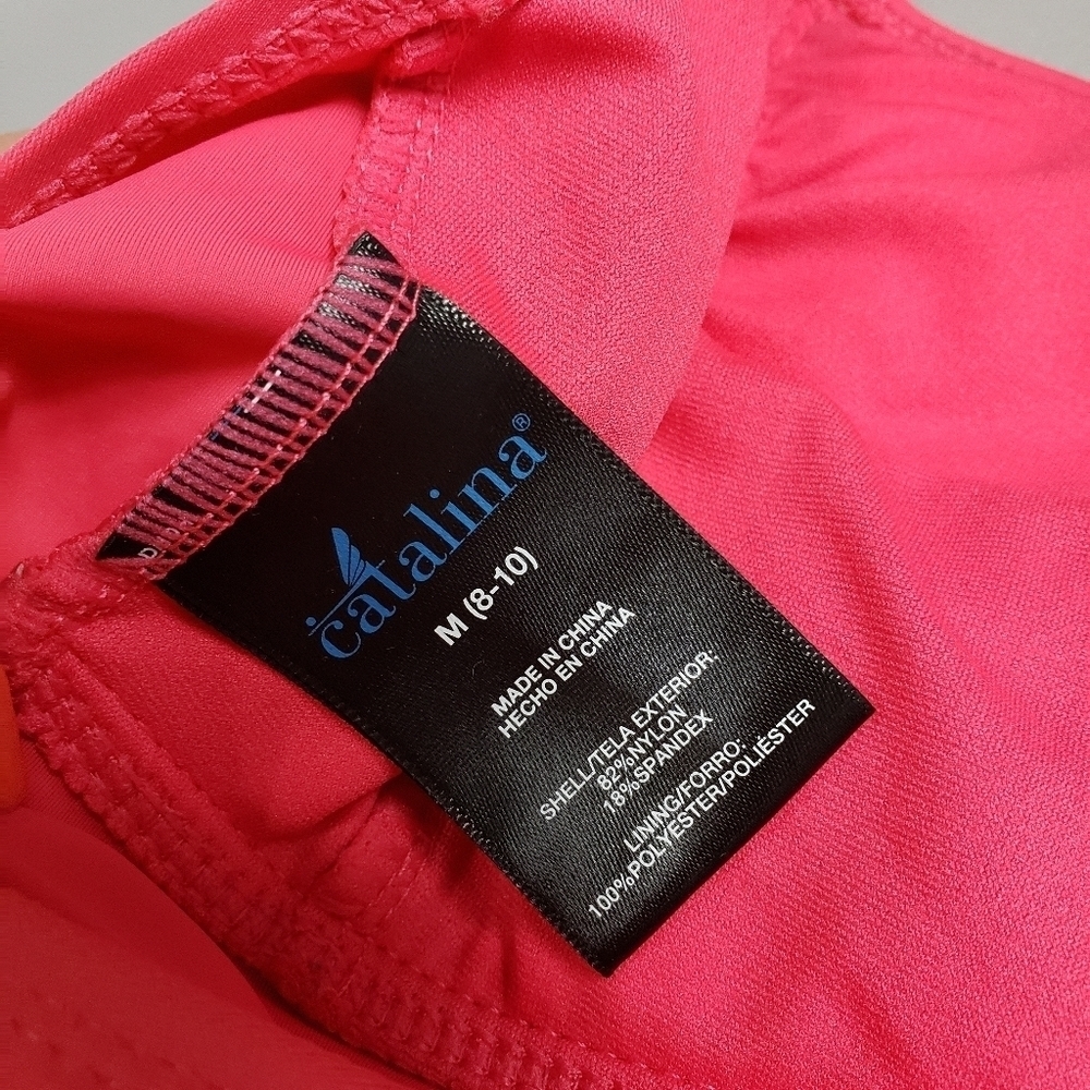 Catalina pink halter tankini bathing suit top M - Picture 7 of 8